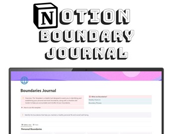 Notion Template Boundary Journal: Vorlage zum Setzen von persönlichen und beruflichen Grenzen