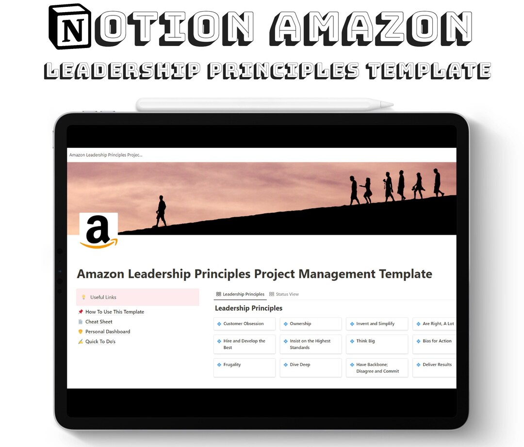 Notion Template: Amazon Leadership Principles Project Management ...