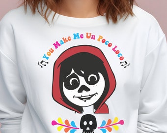 Coco svg, Coco poco loco svg, Un poco loco svg, Coco Schädel svg, Halloween svg, digitaler Download, Valentinstag Shirt Png svg Cricut-Datei