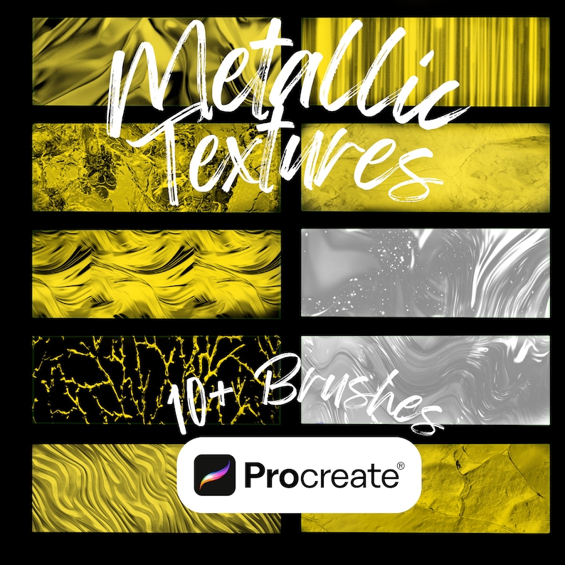 Metallic Procreate Brushes - Metallic Procreate Texture Seamless ...
