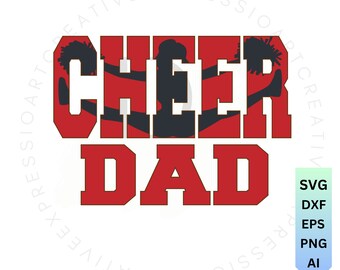 Jubeln Sie Dad SVG, Vatertag SVG, Vater png, TShirt svg, Geschenk für Dad, dxf, eps