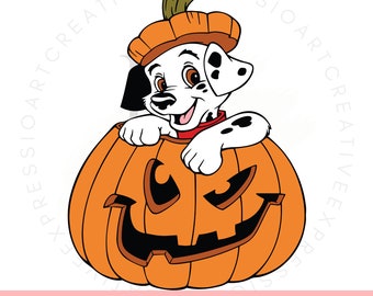 Halloween SVG, Dalmatiner PNG, Süßes oder Saures, Halloween Dalmatiner SVG, Kürbis SVG, Halloween Shirt Png SVG Cricut Datei
