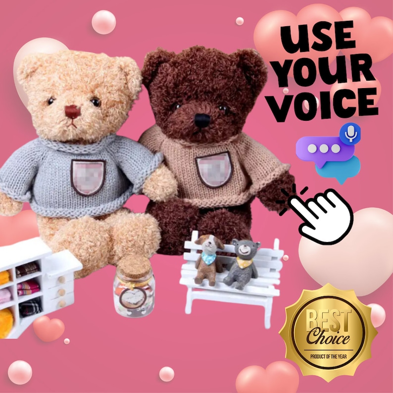 Say I Love You Voice Recording Teddy Bear Unique Valentines Day Gift for the Loves One