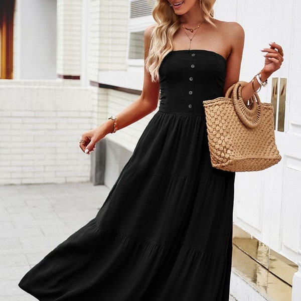 Black Summer Dress - Etsy