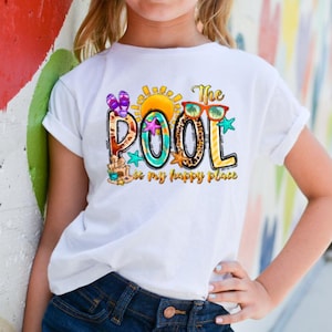 Pool Side Shirt: Glücklicher Sommer Sonnenschein Grafik-T-Shirt