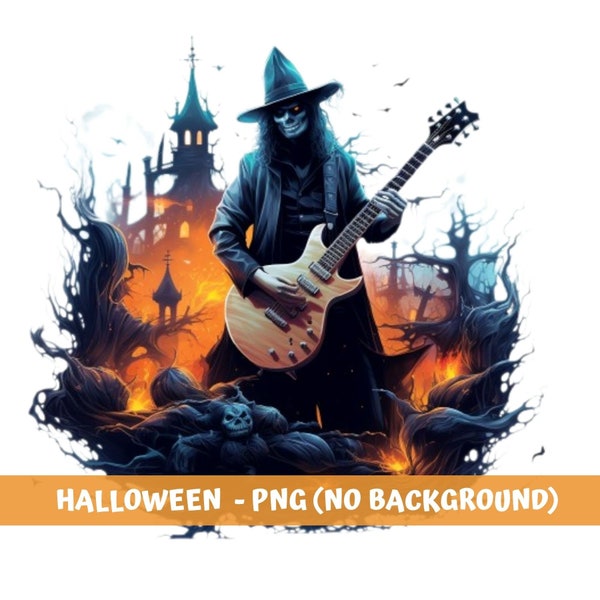 Halloween Wizard png rock png wizard playing guitar png halloween sublimation electric guitar png halloween png guitar wizard png sorcerer
