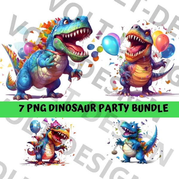 Dinosaur PNG bundle T-Rex funny Dinosaur png Party Birthday Png Sublimation gift present kids png Party toddler Png funny Png bundle png