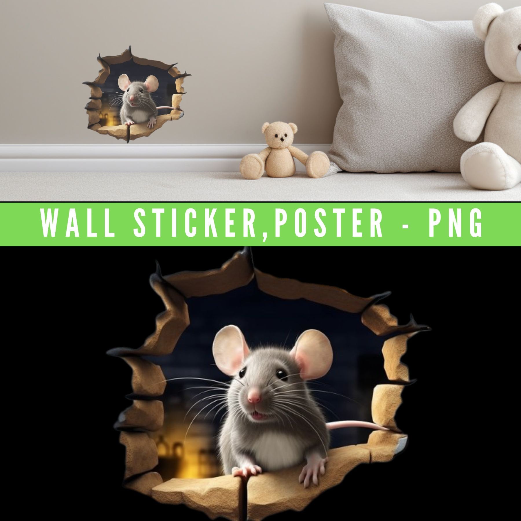 3d Mouse Hole Sticker Png File Mouse Hole Png Mouse Hole Clipart Mouse Hole Decal Mouse Hole