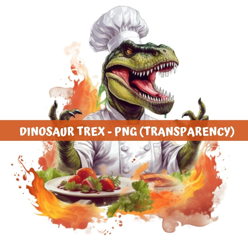 Chef Trex Png Chef Png Trex Dinosaur PNG Cooking Png Kitchen Cooking