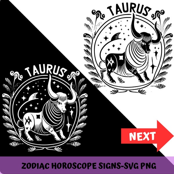 Taurus Zodiac sign svg vector cut file zodiac astrology symbols png Taurus svg Horoscope svg  png cricut printable sublimation gift