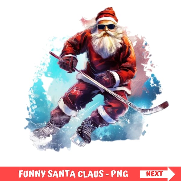 Hockey Christmas png funny Christmas png funny Hockey Shirt Funny Santa shirt Santa Claus shirt Hockey cricut Funny Santa png hockey lover