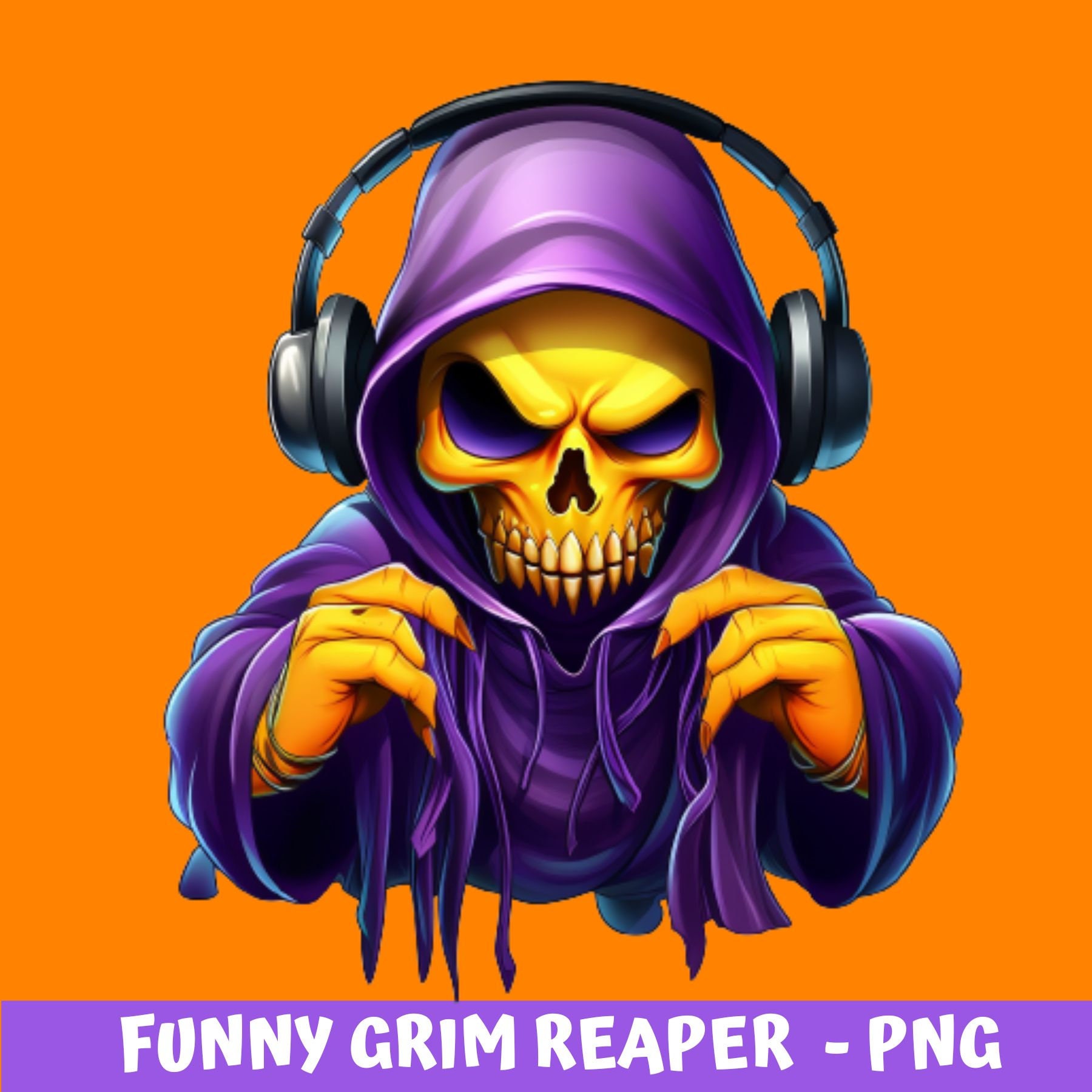 Halloween Grim Reaper Png Funny DJ Png Halloween Grim Reaper Shirt