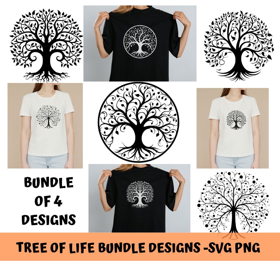 Tree of Life Svg Bundle Design Png Tree of Life Sublimation Tree of ...