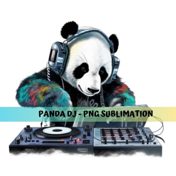 DJ png Panda Png bear png  funny png funny dj music png  dj gift DJ shirt DJ tshirt png funny tshirt png dj  sublimation designs