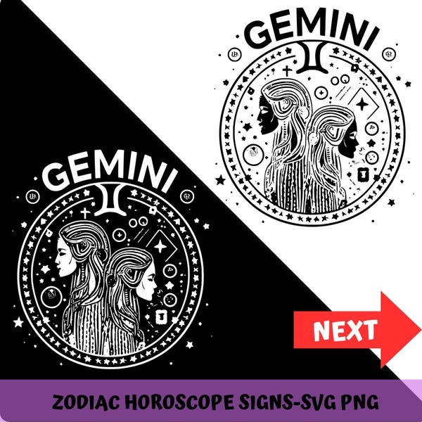 Gemini Zodiac sign svg vector cut file zodiac astrology symbols png Gemini svg Horoscope svg  png cricut printable sublimation gift