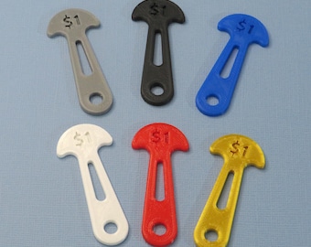 Australia 1 Dollar Removable Trolley Token / Trolley Key (Reusable) for Australian Shopping Carts and Trolleys