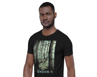 Visit Endor Retro Travel T-shirt - Vintage Travel T-Shirt - Endor - Fantasy T-Shirt - Gamer Gift - Star Wars T-Shirt