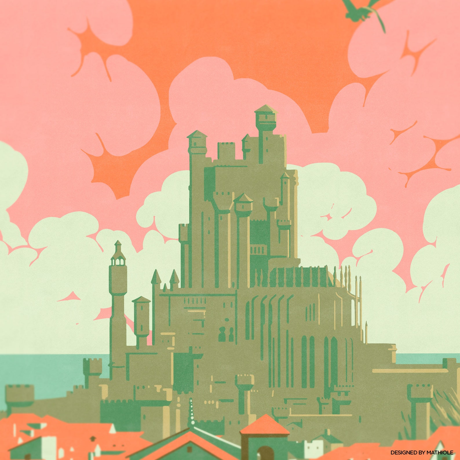 Visit King's Landing Poster Westeros, Game of Thrones, King's Landing