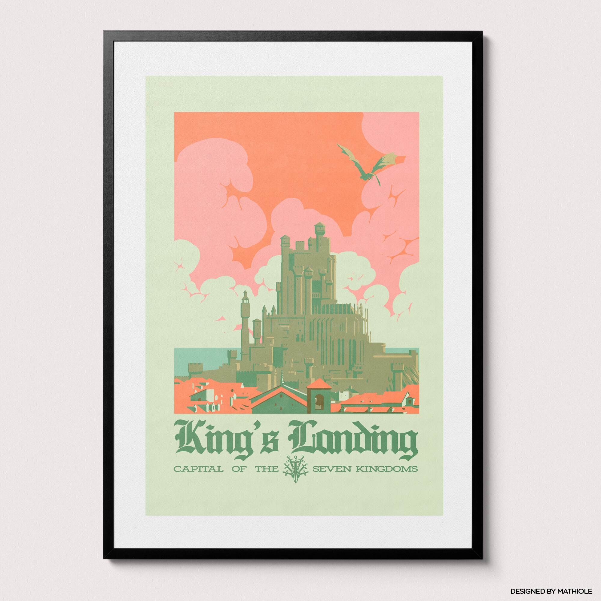Visit King's Landing Poster Westeros, Game of Thrones, King's Landing