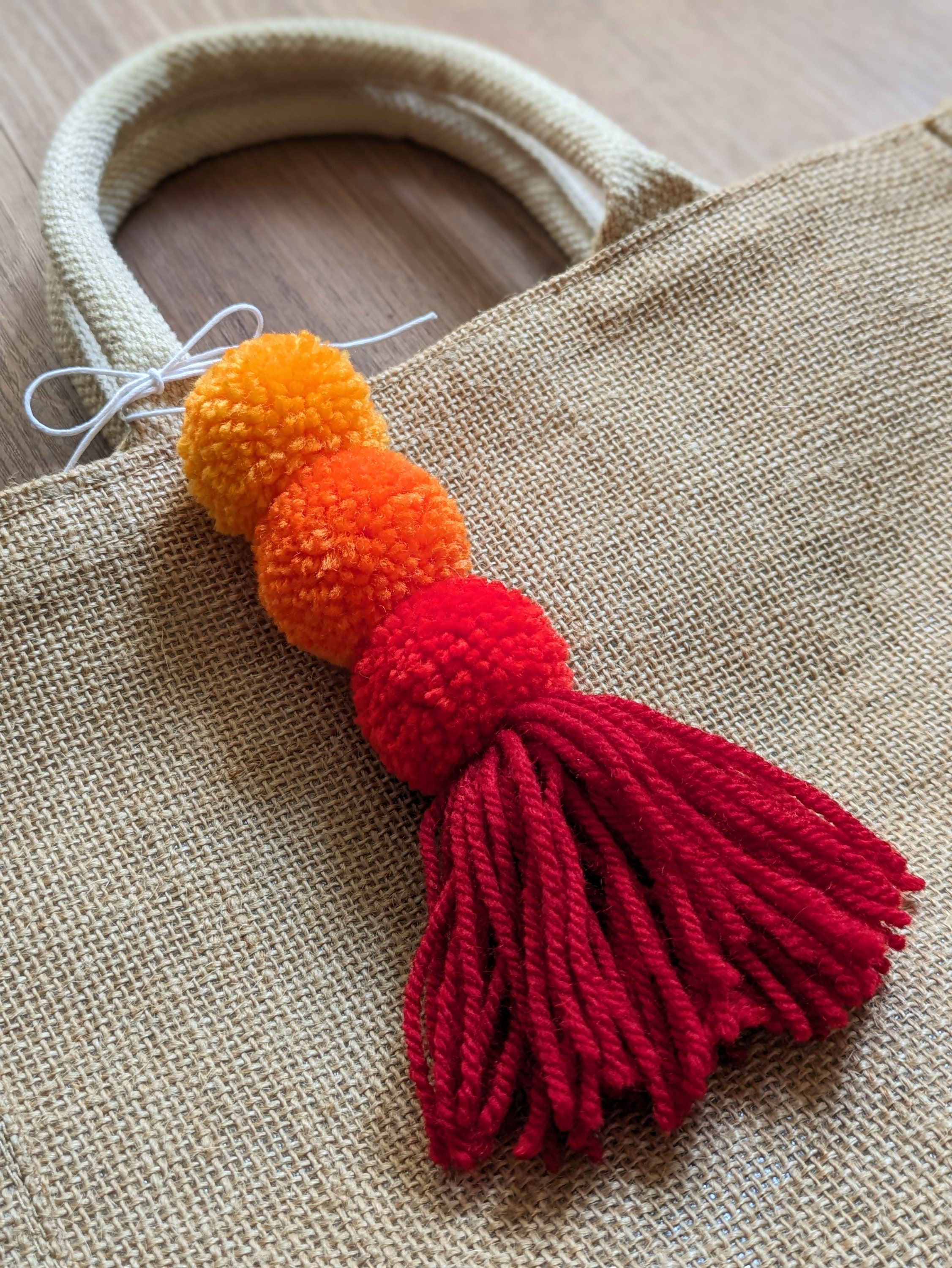 Pom pom tassel keyring deals