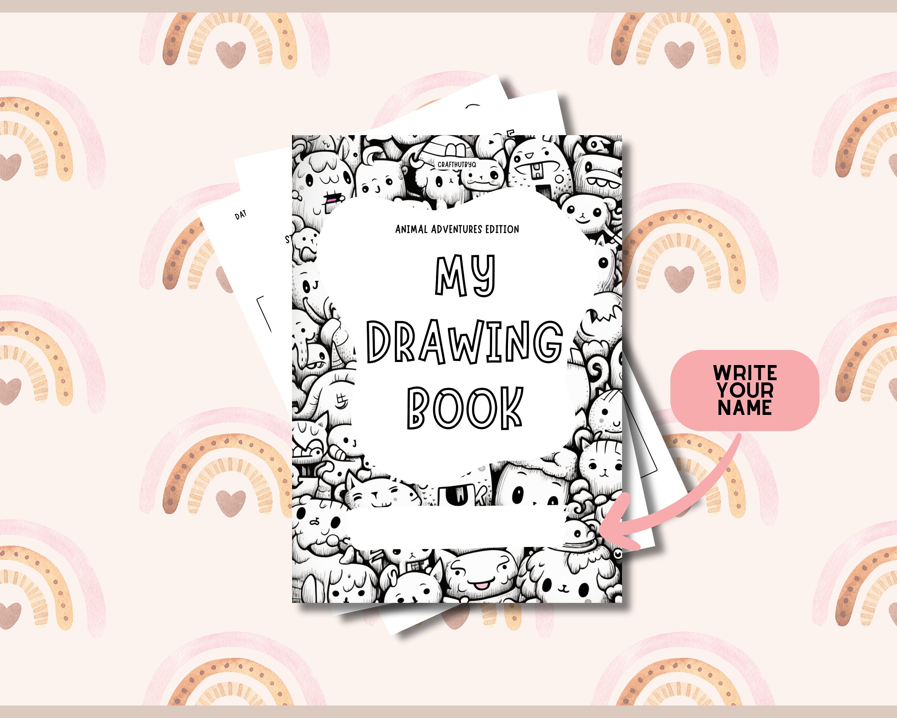 Printable Drawing Journal Kids Drawing Prompt Book Art - Etsy