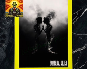 Romeo and Juliet Poster: Unframed, Shakespeare Literary Art, Theatre Decor