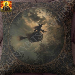 William Morris Witch Pillow: full or case only, spun polyester or faux suede