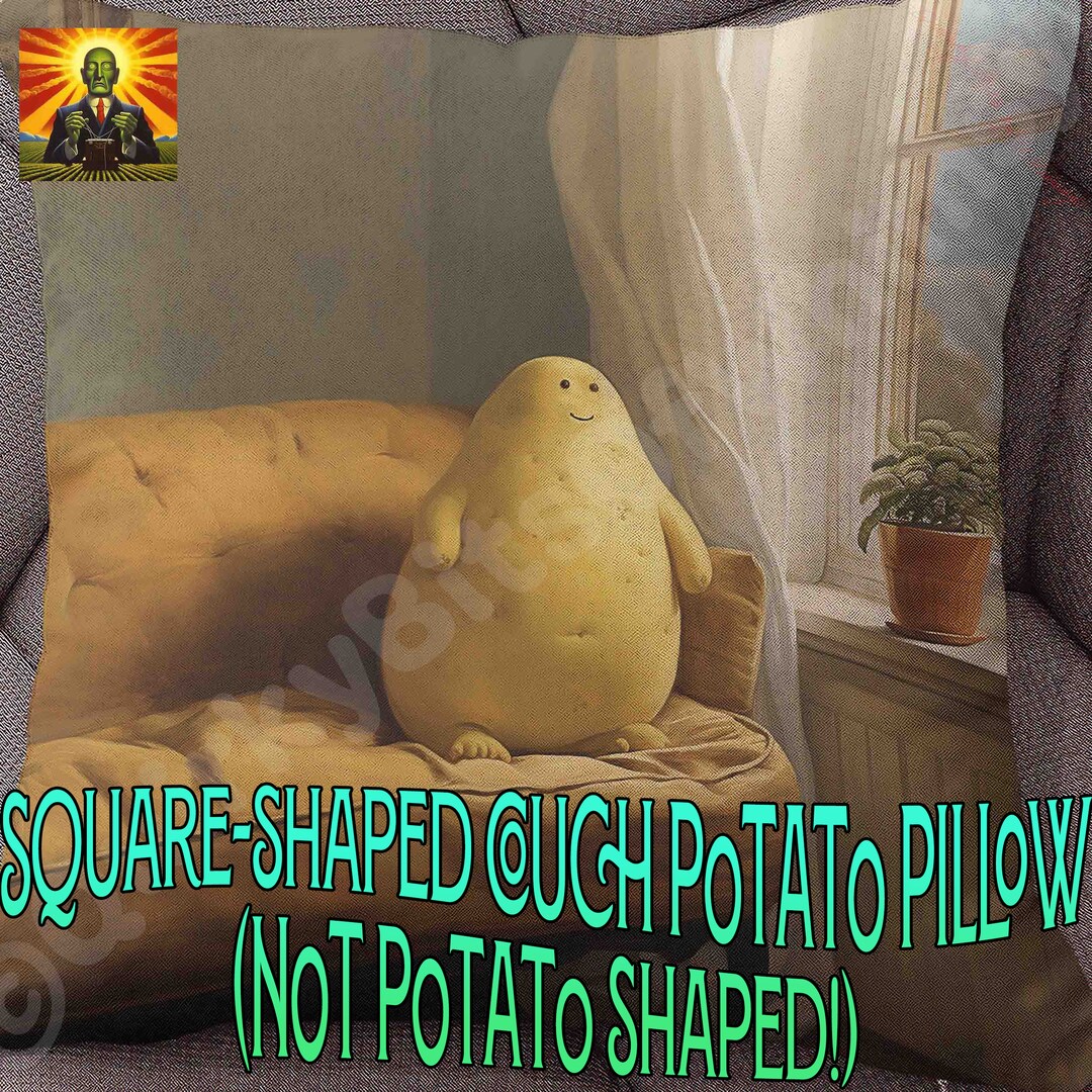 Couch Potato Pillow, Full Pillow or Case Only, Spun Polyester or Faux