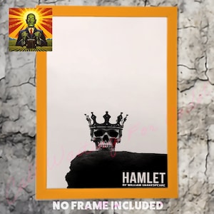Hamlet Shakespeare Poster, Literary poster, Bookish Classroom Poster, Theatre poster, theatre wall art, Shakespeare wall art, drama poster