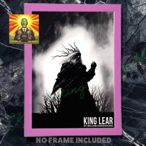 King Lear Rages at the Storm Unframed Poster: Shakespearean Drama Art