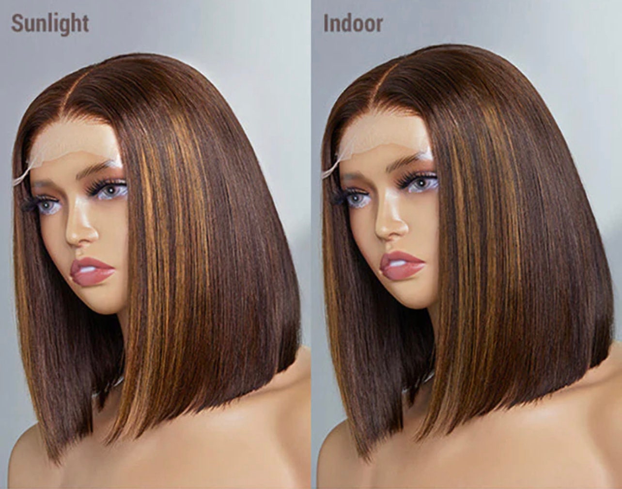 12 Inch Chestnut Brown Highlights Straight 4x4 Closure Bod 