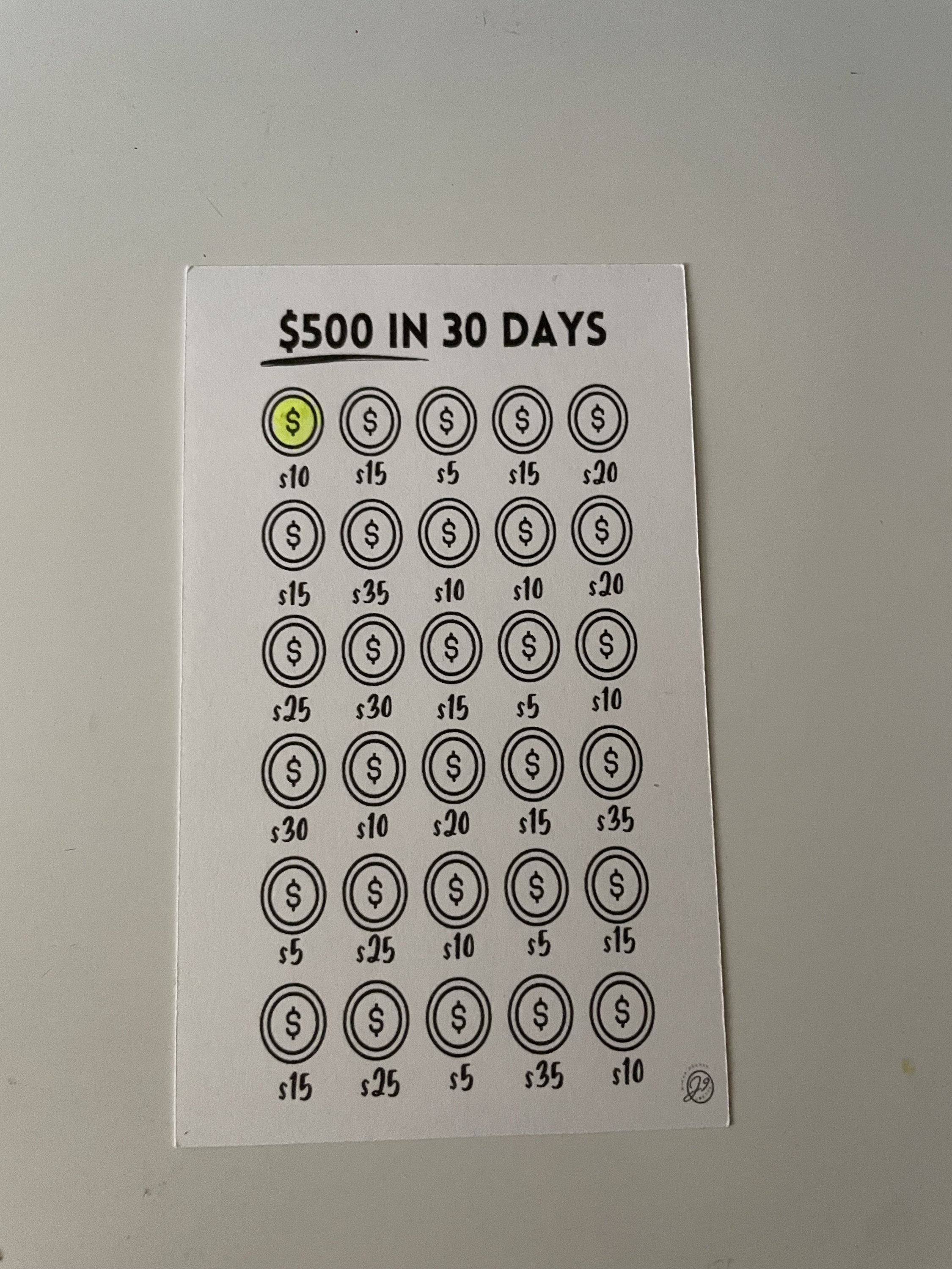 Printable Savings Challenge Template Etsy