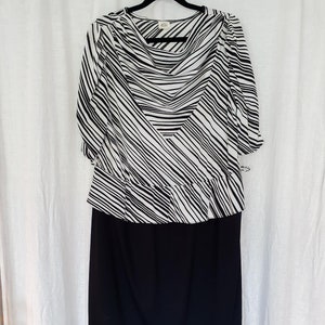 Black and white 80&#39;s dress, size L