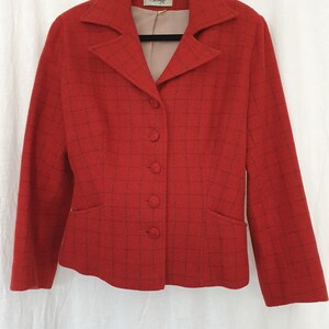 Checkered red vintage blazer/jacket