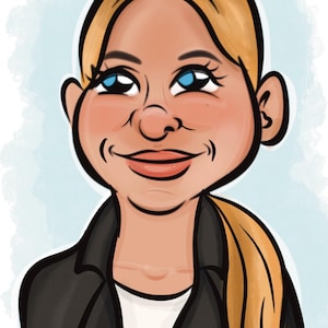 Personalized custom Appreciation Portrait, Custom Caricature Cartoon Drawing, Thank You Teacher Card, Custom Gift for  gift annivers