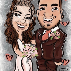 Personalised Caricature/Colour/Caricature Portrait/Digital Drawing/Drawing From Photo/Custom Gift/Colour Drawing/quirky/Unique