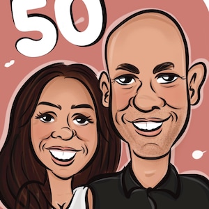 Personalized Custom Couple Caricature Portrait -Digital Cartoon Drawing, Personalized Anniversary Gift, Birthday Present, Funny Wedding Gift