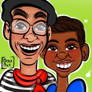 Caricatura personalizzata/Colore/Caricatura Ritratto/Disegno digitale/Disegno da foto/Regalo personalizzato/Disegno a colori/stravagante/Unico