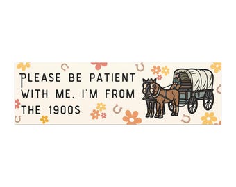 Rolig bilmagnet – ”Ha tålamod med mig, jag är från 1900-talet” – Quirky Millennial Humor Magnet