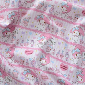 My Melody and Friends Fabric 100% Cotton Fabric Anime Cartoon Fabric By The Half Yard