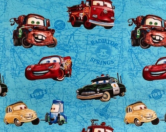 Disney Cars Fabric 100% Cotton Fabric Cartoon Fabric By The Half Yard