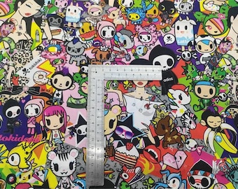 Tokidoki Fabric, By The 1/2 Yard, 100% Cotton