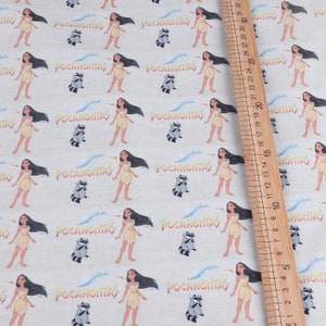 Princess Pocahontas Fabric Polyester Cotton Fabric Anime Cartoon Fabric By The Half Yard