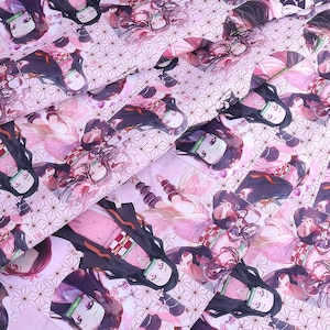 Japanese Anime Fabric Polyester Cotton Fabric Anime Cartoon Fabric By The Half Yard