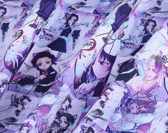 Tessuto anime giapponese, tessuto in poliestere e cotone, tessuto per cartoni animati anime, a mezzo metro