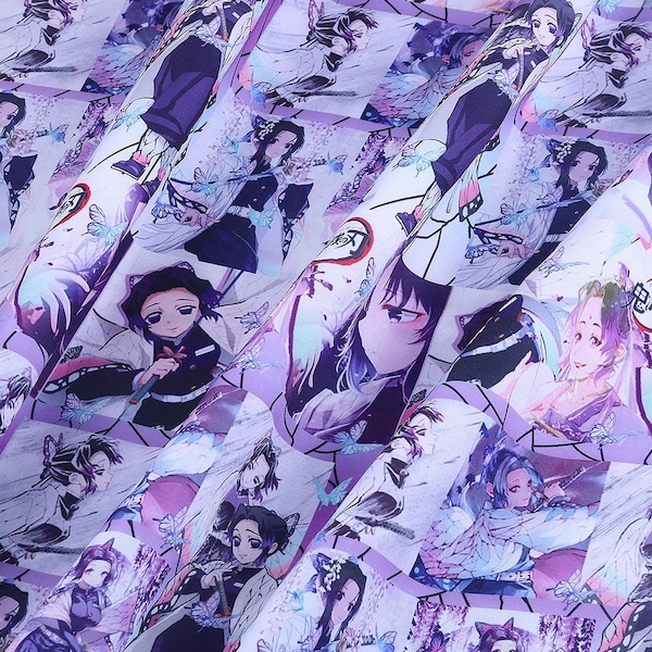 Japanese Anime Fabric Polyester Cotton Fabric Anime Cartoon Fabric By The Half Yard