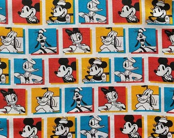 Disney Mickey Mouse Fabric 100% Cotton Fabric Cartoon Fabric By The Half Yard