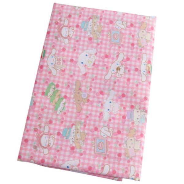 Sanrio Cinnamoroll Fabric Polyester Cotton Fabric Anime Cartoon Fabric By The Half Yard