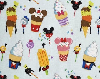 Disney Dessert Fabric 100% Cotton Fabric Cartoon Fabric By The Half Yard