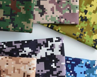 Camouflage Fabric Camo Fabric 100% Cotton Fabric Anime Cartoon Fabric By The Half Yard